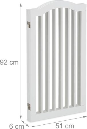 Захисне ворота Relaxdays для собак, 92x154 см, 3 елементи, білий, розкладне