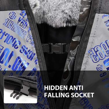 PETCUTE Водонепроникний зимовий одяг для собак, тепла куртка для маленьких та середніх собак, з кріпленням для повідка, 6XL, блакитний