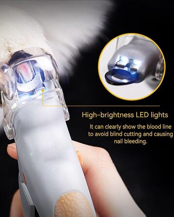 Професійний триммер для кігтів Pawthentic Krallenschneider з LED-підсвічуванням та лупою (2 шт.)