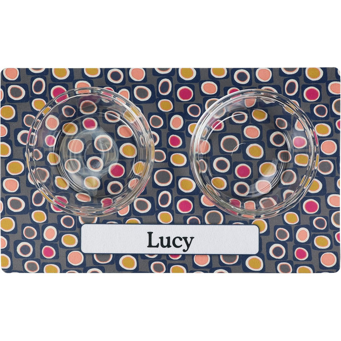 Килимок для годівлі домашніх тварин Drymate Paw Dots - чорний, 12' x 20' (для собак та котів)