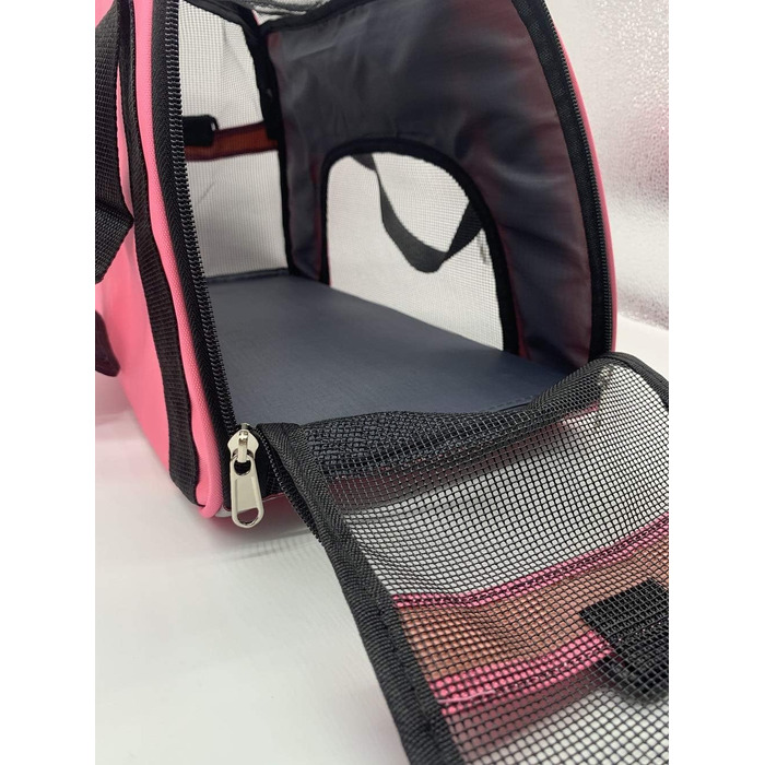 Транспортна сумка для тварин Tiyolat, схвалена авіакомпаніями, для котів та собак, рожева, 16.9'L x 8.9'W x 11.4'H