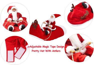 Костюм Святого Миколая для собак, теплий зимовий халат, костюми для собак, тепла куртка, костюми для тварин, регульований костюм Святого Миколая для домашніх тварин (XXL)