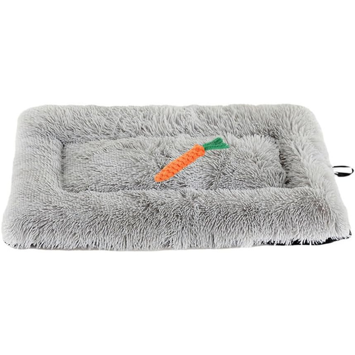 Килимок для собак великих порід Chickwin, для котів, миючий, м'який, з ортопедичною матрацом, заспокійливий, антистрес, плюшевий, 110*80 см, світло-сірий