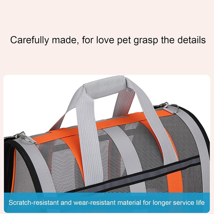 Складана переноска для тварин: зручна переноска для собак та котів з вентиляцією, м'яка сумка для обличчя, легка переноска для подорожей літаком та прогулянок