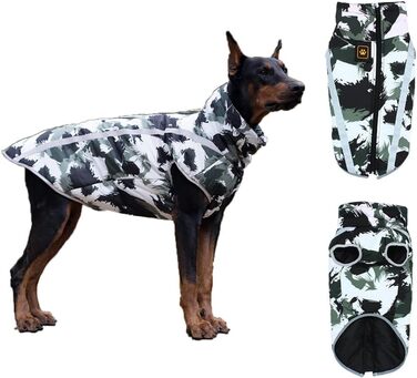 Зимовий одяг для собак: теплий пуловер та куртка для середніх та великих собак (2XL)