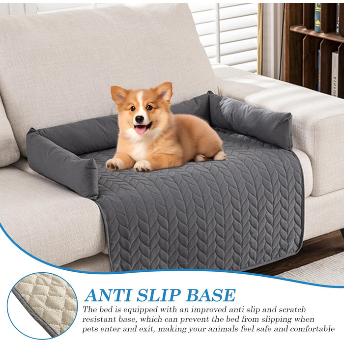 Ортопедичне ліжко для собак великих порід, водонепроникне, миється, 75x75 см