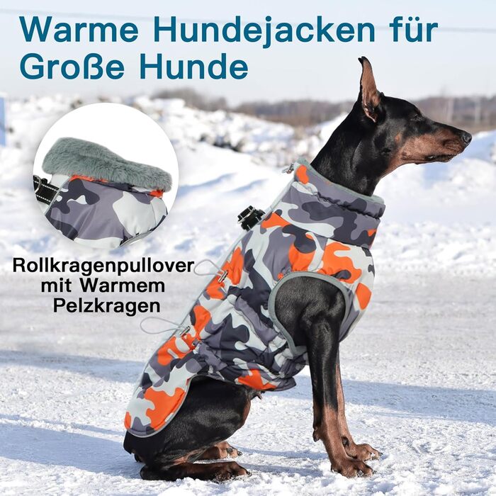 Теплий зимовий одяг для собак - Куртка для маленьких собак Katzint з флісовою підкладкою, D-Ring, кольору Абрикос (XS, Оранжевий)