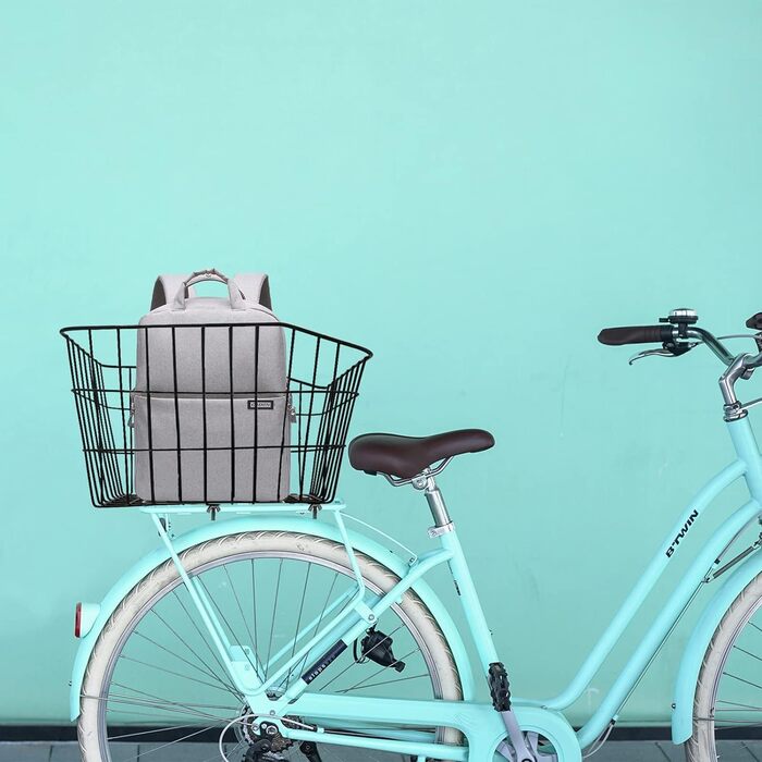 Задній велосипедний кошик з металу, великий, з водонепроникним покриттям та сіткою для багажу. Підходить для собак, покупок, пікніків, шкільних речей. M2