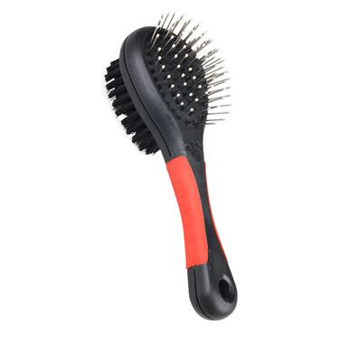 Двостороння щітка для грумінгу домашніх тварин - для собак та котів з короткою та середньою шерстю