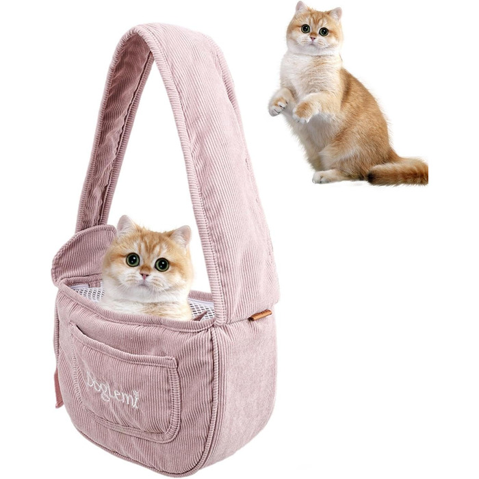 Транспортна сумка для тварин: переноска для собак, котів, цуценят (Рожева)