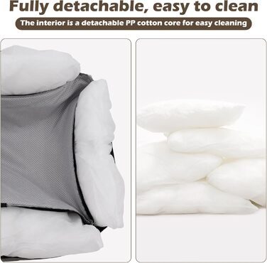 Автомобільний лежак для собак, знімний та миючий, неслизький, для маленьких та середніх собак, з ременями безпеки та бічними кишенями, підходить для будь-якого авто