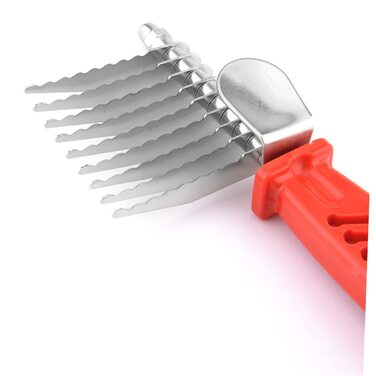 Набір гребінців для грумінгу тварин POPETPOP (3 шт.) - гребінець для собак та котів, для видалення шерсті, середній, червоний