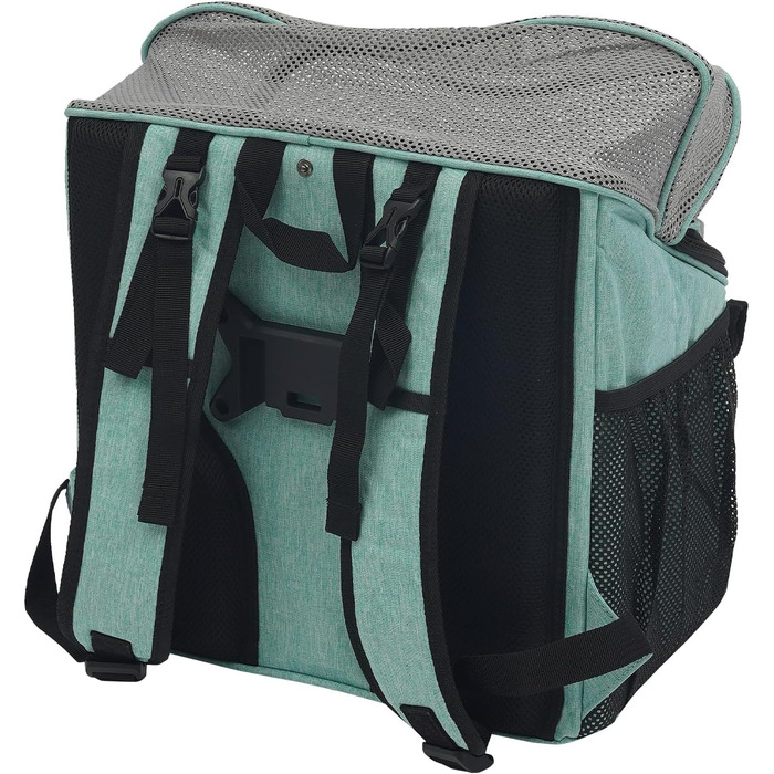 Складаний велосипедний кошик для собак та котів, дихаючий, з трьохшаровою сіткою, портативний, синього кольору