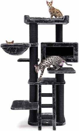 Дряпак для котів Petrebels Maine Coon, Estate, 170 см, XXL, чорний