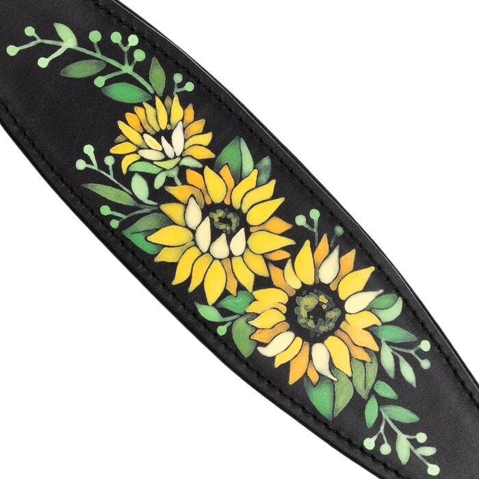 FAVPET Нашийник для собаки з м'якої шкіри з QR-кодом, широкий, для грейхаундів, віппетів, салюкі, лурджерів, галгу, поденко (XS, соняшник)