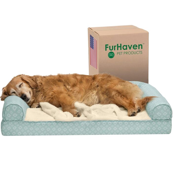 Килимок для собак Furhaven Trail Pup S: портативний, з сумкою, для подорожей, миючий, скласний, блакитно-сірий (Aqua/Granitgrau), 102x81x20 см