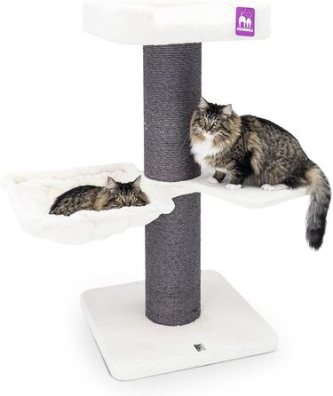 Дряпак для великих котів Petrebels Maine Coon 117 см, преміум-якість, стовпи 20 см, білий