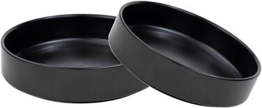 Котловий набір з кераміки для котів та кошенят (чорний), 15 x 4 см