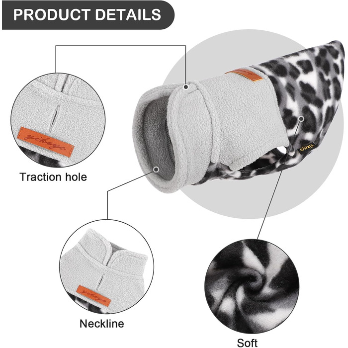 Флісова жилетка для собак Kosiyi, теплий собачий светр з отвором для повідка, одяг для домашніх тварин, легкий собачий халат для маленьких собак, хлопчиків, дівчаток, на осінь, на Новий рік, в клітинку, розмір (XX-Small, СІРИЙ)