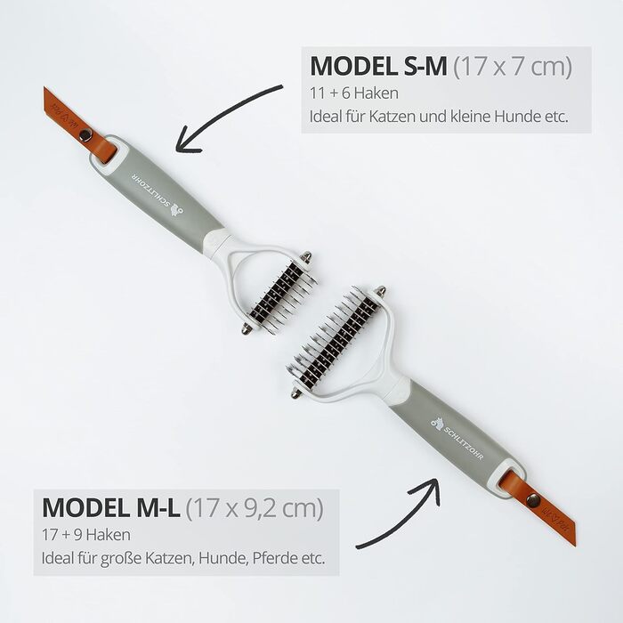 Підшерсткова щітка Cookie для собак, котів та коней | Для короткої та середньої шерсті | Видаляє підшерсток та запобігає утворенню ковтунів