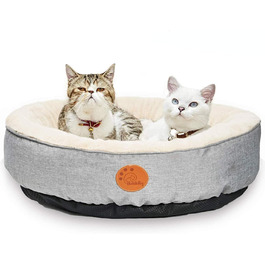 М'яке кругле лежанка-донат для котів HACHIKITTY, середня та мала, машинне прання, для дому