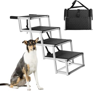Сходинка для собак, алюмінієва, компактна, для великих собак, SUV, авто, вантажівки, з антиковзким покриттям