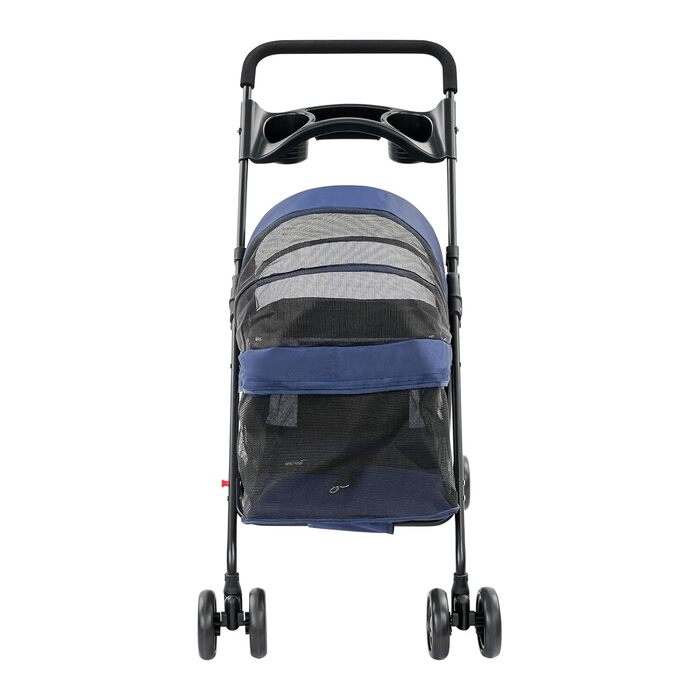 Складаний візок для собак, вантажопідйомність 18 кг, бугі для маленьких собак, візок для котів (Морська синя)