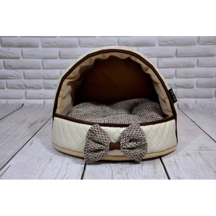 Ліжко-тунель для собак та котів SjestaPupila XXL (50x65 см), м'яка лежанка-будинчок