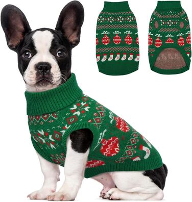 Пуловер для великих собак QBLEEV – теплий акриловий пуловер для собак великих порід – безрукавка для святкування – XL ростовка для дівчаток та хлопчиків (Medium)