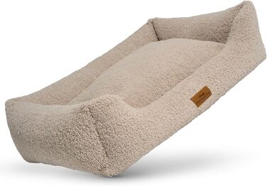 Ортопедичне ліжко для собак Teddy - Корзина для собак, яку можна прати - Ергономічне ліжко для собак з знімним лежаком - Сертифікат OEKO® TEX & Виготовлено в ЄС - Для маленьких, середніх та великих собак (Грейж, L) Грейж L (100x70 см)