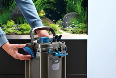 Зовнішній фільтр для акваріума OASE BioMaster² Thermo 600 з підігрівачем 300 Вт та передфільтром, для прісноводних та морських акваріумів до 600 л