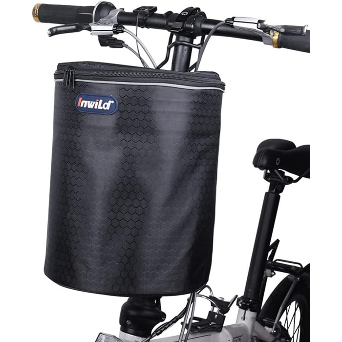 Кошик на кермо велосипеда, передній, складний | Кошик для велосипеда | Легкий монтаж, знімна корзина-сумка для самокатів, балансувальних велосипедів, собак, пікніків, покупок