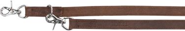 Шкіряний повідець для собак TRIXIE Rustic, регульований, L–XL, 2 м, 25 мм, темно-коричневий, для великих порід
