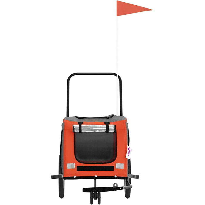 Фархач-причіп для собак Tidyard, водостійкий, з ПВХ-дах, міцна платформа, відбивачі та прапор для велосипеда, для прогулянок та активного відпочинку з маленькими собаками