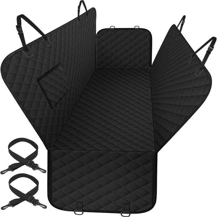 Автомобільний чохол на сидіння для собак, XL, чорний, водовідштовхуючий, антиковзаючий, 600D, для SUV, позашляховиків та вантажівок