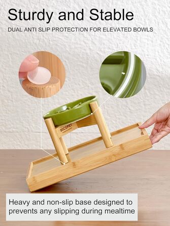 Миска для собак Slow Feeder з кераміки з нековзним силіконовим краєм - пазл-миска для запобігання здуття та ожиріння (Абрикос-S) (Маленька, Хвилі-Абрикос зі стійкою)