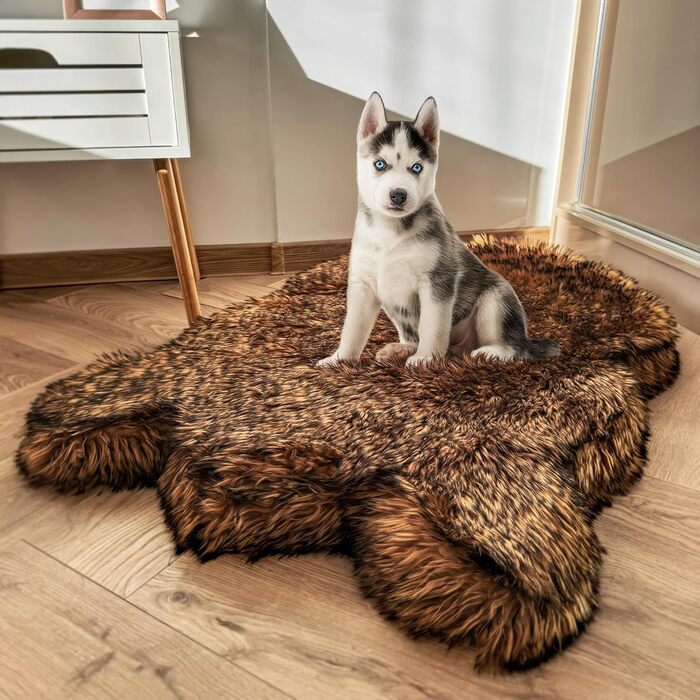 Ортопедичне ліжко для собак iHAPPYDOG з м'якої плюшевої тканини, Memory Foam, для собак маленьких, середніх, великих та XL, водонепроникний та пральний чохол, колір: коричневий