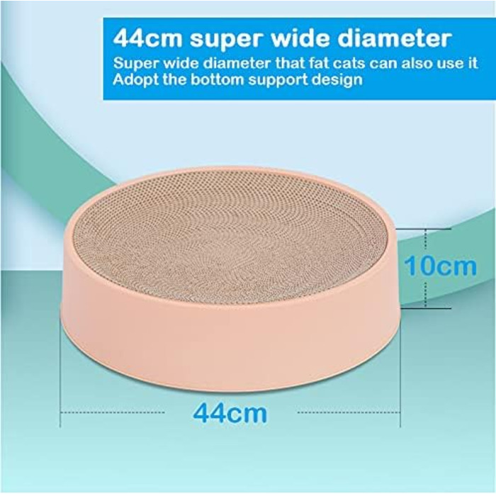 Котячий будиночок-крісло з картонної хвилястої гофрованої коробки XXL, BPS, з травою та котячою м'ятою, 44*10 см