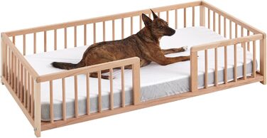 Лягушка для собак CoolDreams, велика, піднята, з бука, біла (натуральний колір)