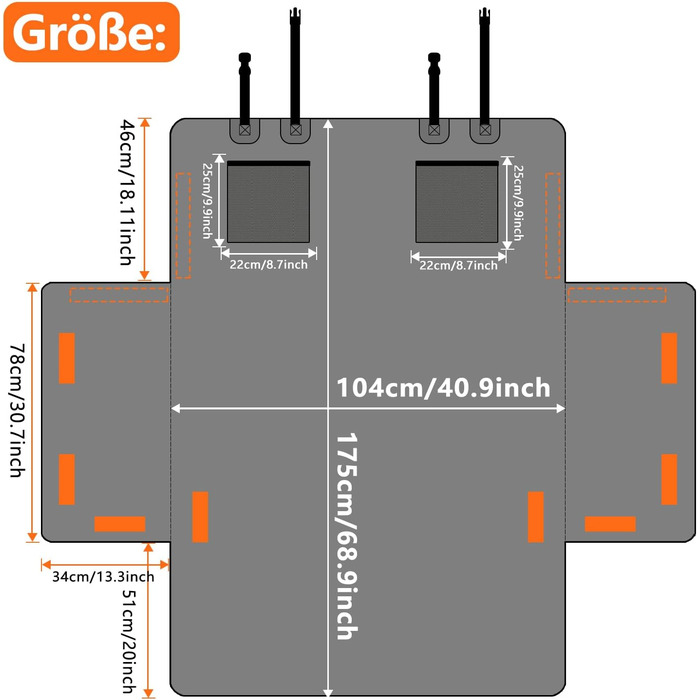 Захист для багажника автомобіля Alfheim для собак - преміум килимок, водовідштовхувальний та стійкий до подряпин, підходить для седанів та компактних/середніх SUV