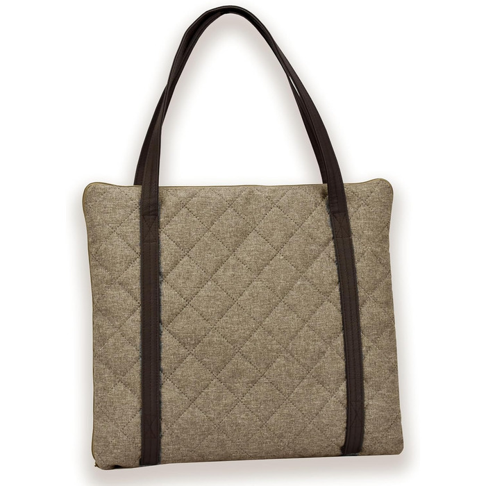 Sleepy Fox® Преміум-дорожнє ліжко для собак - портативний, складаний килимок для годування собак у ресторані з зручними плечовими ременями - красивий та практичний (Новинка! Зшитий стежкою, бежевий, K/M) K/M Новинка! Зшитий стежкою, бежевий