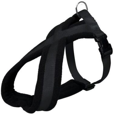 Шлейка для собак TRIXIE Premium Touren M, чорна, розмір M (45–80 см), 25 мм - спортивна, з м'якою підкладкою, регульована