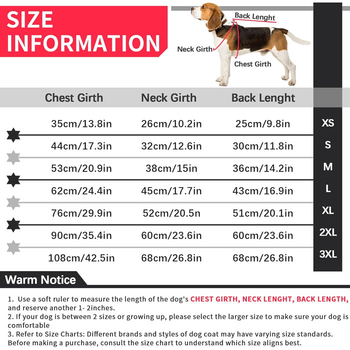 Водонепроникний зимовий одяг для собак, тепла куртка для собак з отвором для шлейки, для малих, середніх та великих собак, з відбиваючими смугами та блискавкою - чорний, XS