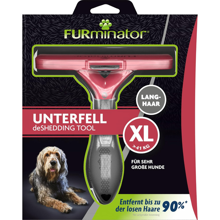 FURminator для собак XL з довгою шерстю — щітка для видалення підшерстя, покращений дизайн