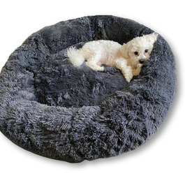 Килимок для собак Puppery Wolke 7 - Оригінальний, м'який лежак для собак, кошик, що можна прати (80 см, антрацит)