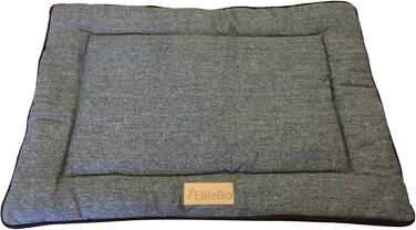 Ліжко для собак Ellie-Bo Wende, Tweed та чорне штучне хутро, для клітки розміру M, 76 см, розмір L71 x W48 x H3 см