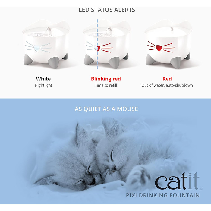 Питний фонтан для котів Catit Pixi, 2,5 л, білий