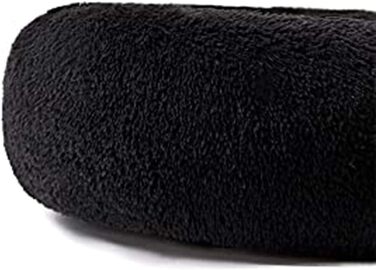 Кругле м'яке ліжко для собак та котів (80 см, чорний колір). XL для великих та середніх собак.