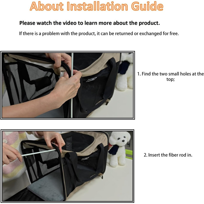 Розширювана переноска для домашніх тварин Wakytu для собак та котів, велика сумка для подорожей з 5 сітчастими вікнами (Коричнева, S)