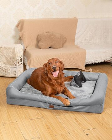 Лягушкове ліжко для собак Raikou з знімним подушкою, м'яке та миється – місце для сну, подушка для собак, собаче ліжко, лежанка для собак – високоякісне ліжко для тварин для вашого вірного компаньйона. (80 * 60 * 7см) (100*80*9см, світло-сірий)